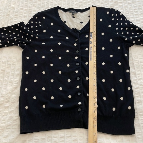 Talbots Polkadots Cardigan Petite - Picture 4 of 9